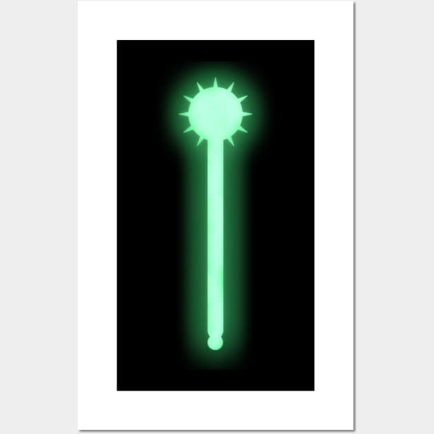 Spiritual Weapon (Green Morningstar) Wall Art by The d20 Syndicate